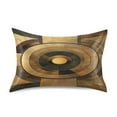 thumbnail image 3 of Satin Pillow Case King Silk Pillow Cover for Hair and Skin Envelope Closure Abstract Olive Brown Geometric 20"x40", 3 of 9