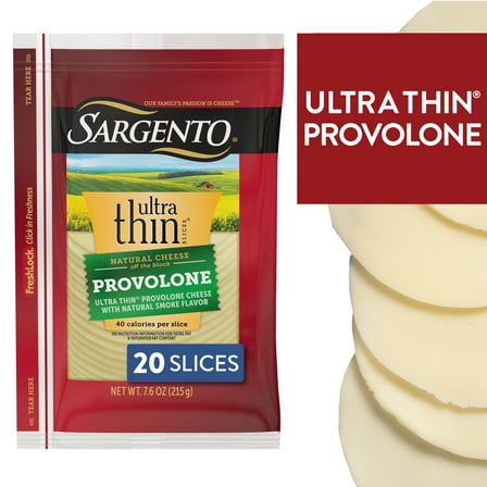 Sargento® Provolone Natural Cheese with Natural Smoke Flavor Ultra Thin® Slices, 20 slices