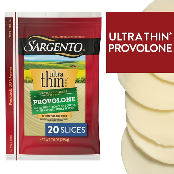 Sargento® Provolone Natural Cheese with Natural Smoke Flavor Ultra Thin® Slices, 20 slices