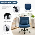 thumbnail image 6 of Modern Linen Blue Criss Cross Office Chair - Product Details, 6 of 6