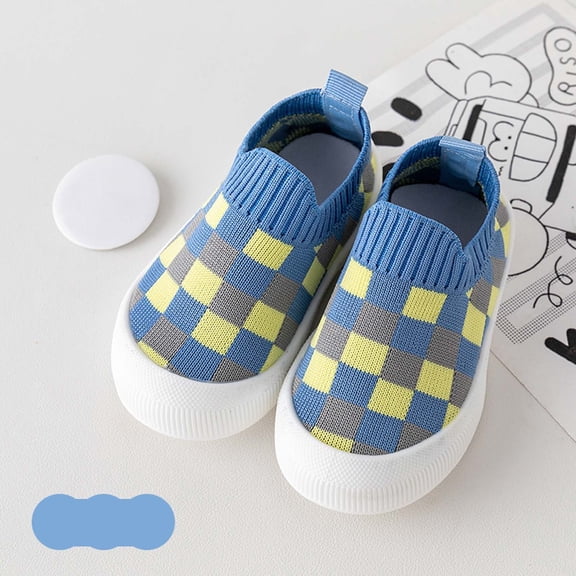 ZHOGXU Toddler Infant Boys Girls Sneakers Non Slip Soft Sole Comfortable Breathable Shoes For Casual Daily Wear,Blue,11