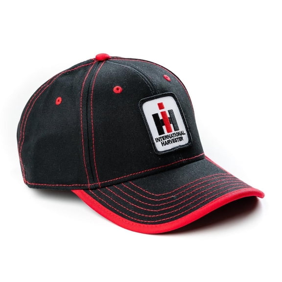 Black with Red Accents IH Logo Hat, IHRA65