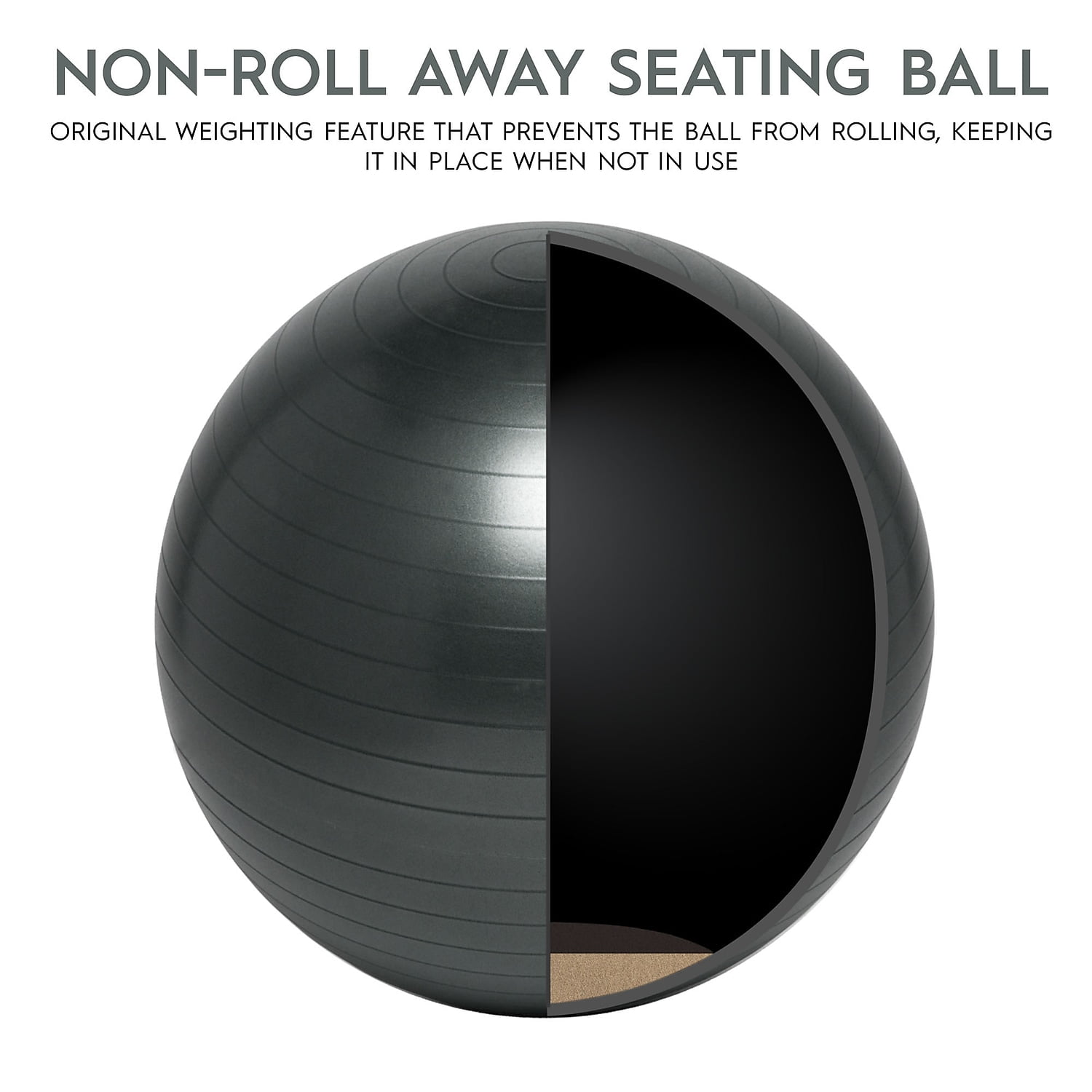 Bouncyband Balance Ball, 65cm, Dark Gray