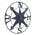 thumbnail image 5 of 24 Inch Distressed Blue Galvanized Metal Compass Rose Wall Hanging Home Decor, 5 of 5
