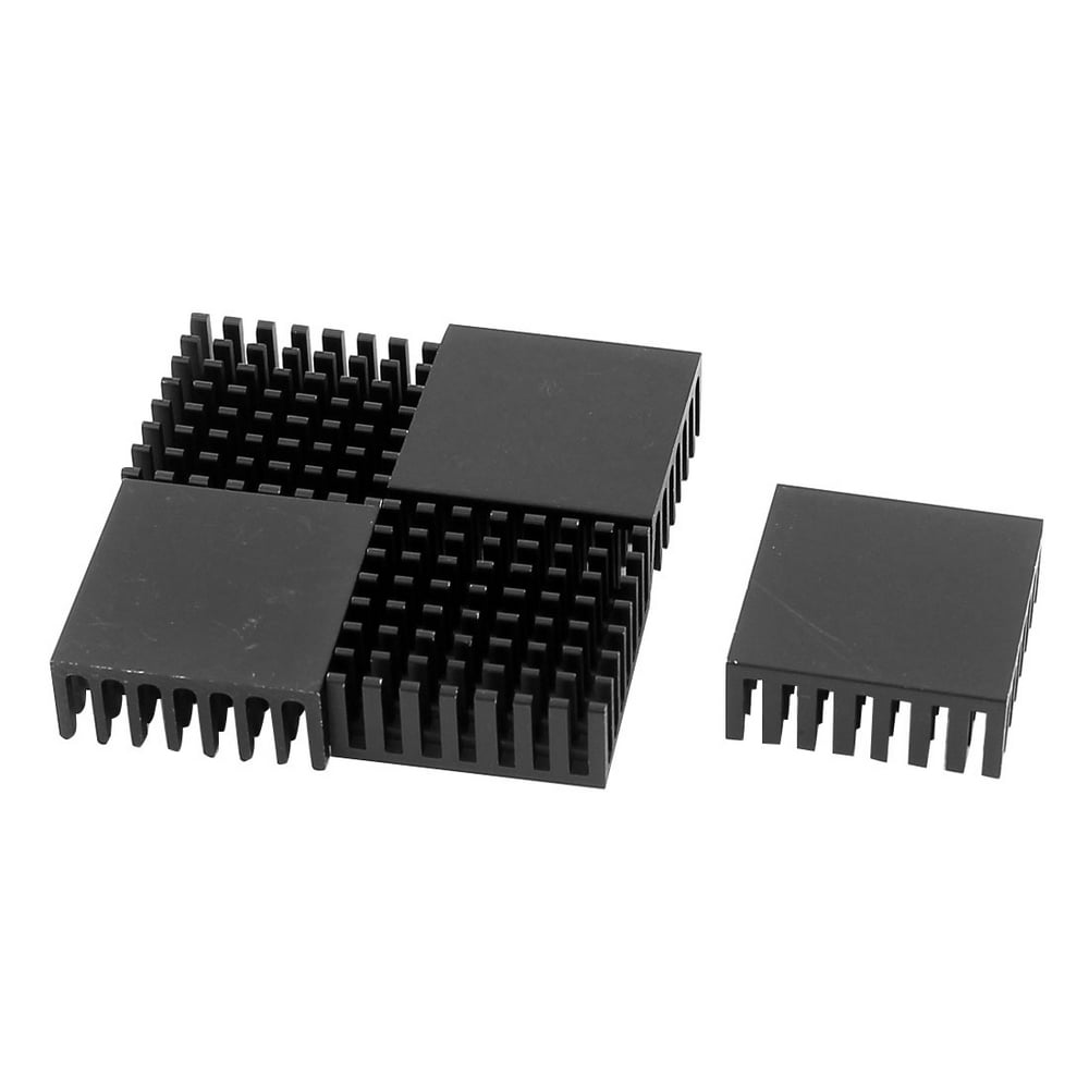 5 Pcs Black Aluminium CPU Radiator Heatsink Heat Sink 25mmx25mmx10mm