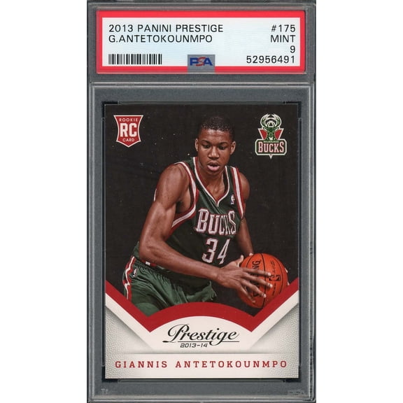 Giannis Antetokounmpo 2013 Panini Prestige Basketball Rookie Card RC #175 PSA 9