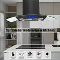 thumbnail image 3 of JOEAONZ New 30 inch Wall Mount Range Hood 900CFM Stainless Touch Panel with Led Lights 110V, 3 of 10