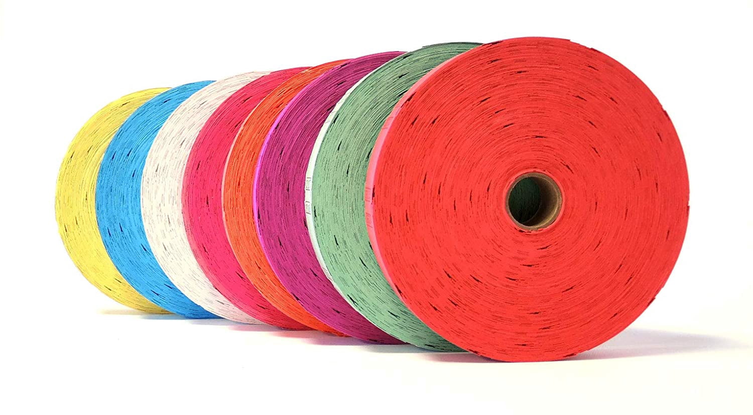 8 Pack Blank Roll Tickets - 2000 Blank Tickets per roll, (16,000) Raffle, Carnival, Auction, Fundraiser, Bingo or Drink Tickets, Assorted Colors