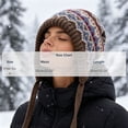 thumbnail image 5 of Winter Caps for Women Knit Vintage Print Hat with Ear Flap- Nordic Style Warm Cozy Outdoor Skiing Hat, 5 of 9