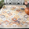 thumbnail image 2 of SAFAVIEH Sunrise Lara Geometric Reversible Indoor/Outdoor Area Rug, Gold/Rust Blue, 8' x 10', 2 of 9