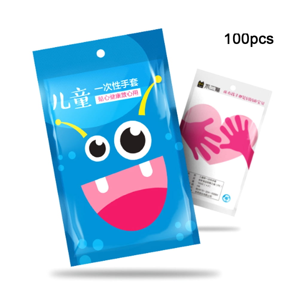100 Pcs Multipurpose Disposable Gloves for Kids Durable Hand Protection for Children Activities