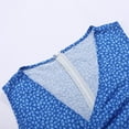 thumbnail image 6 of GEWSEY Womens Plus Size Summer Sleeveless Floral Dress Wrap V Neck Tank Dress (Blue, M), 6 of 8