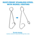 thumbnail image 3 of Unique Bargains 209Lbs Stainless Steel Fishing Snaps Swivels Clips Quick Change White 20 Pack, 3 of 6
