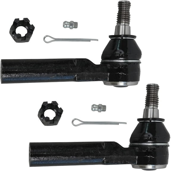 Detroit Axle - Front 2pc Tie Rods for 04-07 Chevy Colorado GMC Canyon, 06 Isuzu I-280 I-350, 2 Outer Tie Rod Links 2004 2005 2006 2007 Replacement