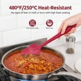thumbnail image 3 of U-Taste 480°F High Heat Resistant Silicone Spatula Set of 3, BPA-Free Food Grade Kitchen Cooking Baking Mixing One Piece Seamless Flexible Rubber Scraper for Nonstick Cookware (Orange), 3 of 9