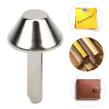 

Ymiko 100Pcs Feet Stud Silver White Iron DIY Leather Craft Handbag Flat Mushroom Spike Rivet Accessories Feet Stud Feet Nailhead