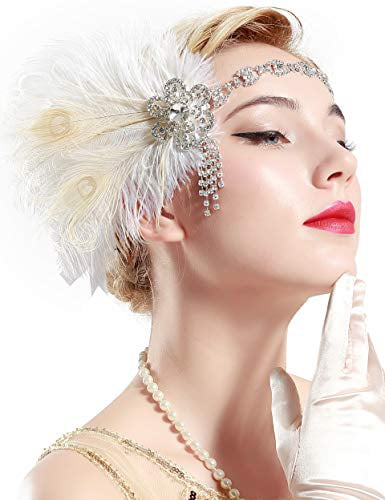 ArtiDeco 1920s Headpiece Vintage 1920s Headband Crystal Headband Flapper Headpiece with Crystal Great Gatsby Costume Accessories Roaring 20s Accessories 