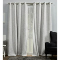 Exclusive Home Burke 100% Blackout Grommet Top Curtain Panel Pair, 52"x84", Silver, Set of 2