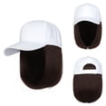 thumbnail image 1 of Baseball Cap With Hair Extensions Straight Short Bob Hairstyle Adjustable Removable Wig Hat 7.9inch For Woman Girl, 1 of 5