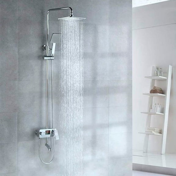 Juno Digital Display Chrome Finish Shower Faucet Set