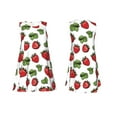 thumbnail image 7 of Susaid Hand Drawn Strawberry Pattern Women's Summer Dresses Beach Sundress Short Sleeve Loose Casual Tshirt Dress with Pockets, 7 of 7