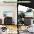 thumbnail image 4 of YODOLLA Outdoor Storage Cabinet with TV Mount for 40–85 Inch TVs, Mobile TV Stand on Wheels with Storage Cabinet Waterproof, Heavy Duty Metal Entertainment Center for both Indoor/ Outdoor Use, 4 of 7