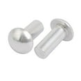 thumbnail image 2 of Unique Bargains 100 Pcs M5 x 12mm Aluminium Demi-Tête Ronde Rivet Solide Ton Argenté, 2 of 3
