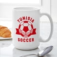 thumbnail image 6 of CafePress - Tunisia Soccer Mugs - 15 oz Ceramic Large White Novelty Mug, 6 of 6