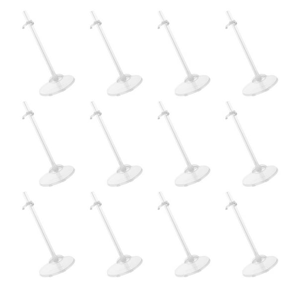 12Pcs Doll Stands Clear Doll Support Display Holder Action Figure Stand Storage Rack for Dolls