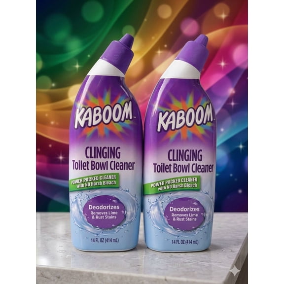 Kaboom Clinging Toilet Bowl Cleaner, Bleach-Free, 14 fl oz, 2-Pack
