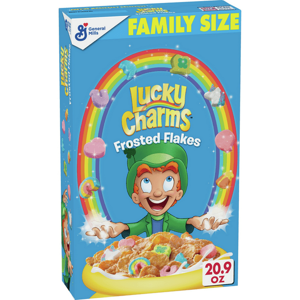Lucky Charms Frosted Flakes, Marshmallow Cereal, Whole Grain, Unicorns