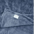 thumbnail image 3 of Exclusivo Mezcla Plush Fuzzy Large Fleece Throw Blanket (50" x 70", Stone Blue)- Soft, Warm and Lightweight, 3 of 8