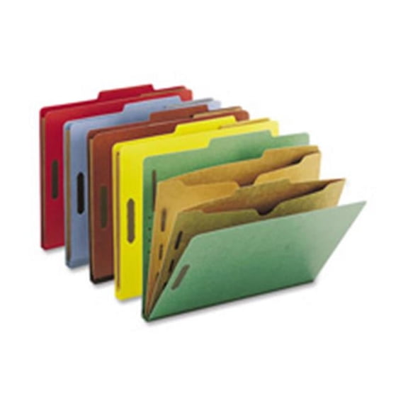 Smead Manufacturing Company  Folders W-Pocket Dividers- Letter- 2 Partitions- Blue