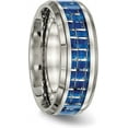 thumbnail image 5 of Avariah Diamonds Chisel Titanium Polished with Blue and White Carbon Fiber Inlay 8.2mm Band - Ring Size 12.0, 5 of 8