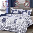 thumbnail image 3 of Tritard 3 Piece Blue King Quilt Set Comforters Bedspreads Patchwork Coverlets All Season,96"x106", 3 of 8