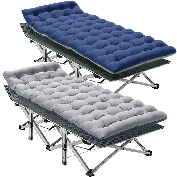 Slsy Folding Camping Cots for Adults 880lbs, 2 Pack 28" Extra Wide