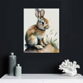 thumbnail image 5 of Acheng Watercolor Rabbit Sitting Vintage Animal Poster Decorative Painting Canvas Aesthetic Cute Wall Art Living Room Bedroom Kitchen Picture Artwork Unframed 20x30inch picture 2, 5 of 5