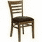 Black Vinyl Seat/Cherry Wood Frame