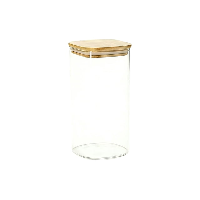 Decoration Square Glass Storage Jar Sealed Glass Jar Transparent Glass Jar Kitchen Storage Grain And Storage Jar