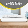 thumbnail image 5 of White Fitted Sheet, Hotel Quality Deep Pocket White Sheets, 1 Soft Poly-Cotton, 5 of 7