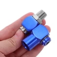 thumbnail image 4 of EXHUMKY 2Pcs Blue Pneumatic Air Hose Swivel Fittings with 360 Degree Rotation and Quick Connect, 4 of 8