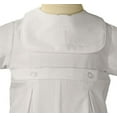 thumbnail image 2 of Little Things Mean A Lot Boys Poly Cotton Romper with Screened Cross on Attached Bib, 2 of 3