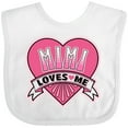 thumbnail image 3 of Inktastic Mimi Loves Me Girls Granddaughter Girls Baby Bib, 3 of 4