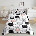 thumbnail image 2 of Castle Fairy Cute Animal Cats Twin Comforter Sets,Black Pink White Bedding Set, 2 of 8