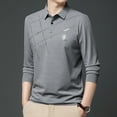 thumbnail image 3 of Men's Cool Autumn Casual Silk Polo Shirt, 3 of 5