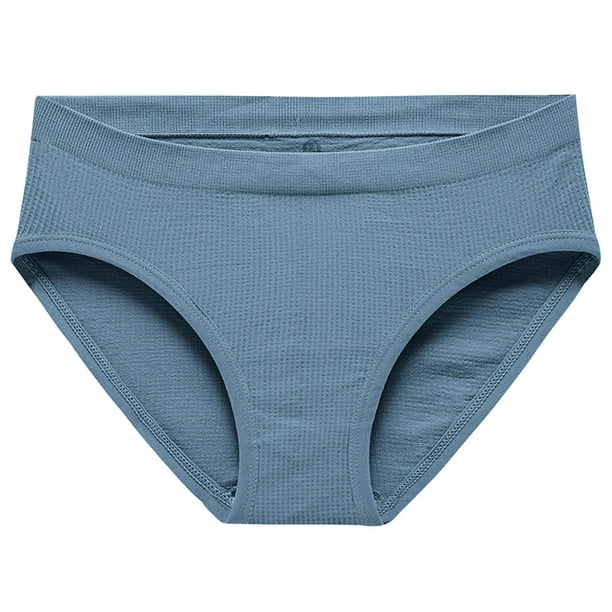 Pantys para Mujer Gibobby Pantalones en T elásticos sin costuras cintura abdominal Azul M