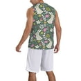 thumbnail image 2 of Sikiie Retro Bunny Floral Basketball Jersey Reversible Men's Mesh Athletic Sports Shirts Training Practice S-4XLXX-Large, 2 of 6