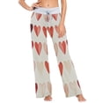 thumbnail image 2 of Women's Long Sleep Pants Home Pants Sleep Pants Wide-Leg Pants Design Elastic Fabric Casual Pants M Beautiful Heart Pattern, 2 of 7