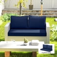 thumbnail image 2 of Outsunny Coussins de Canapé d'Extérieur 2 Places, Bleu Marine, 2 of 10