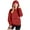 B-792RD2, variant on MEZZALL Girls Long Sleeve Hooded Sweatshirt With Pocket And Button Closure Solid Color Pullover For Big Kids Winter Casual Wear Soft Child Clothes